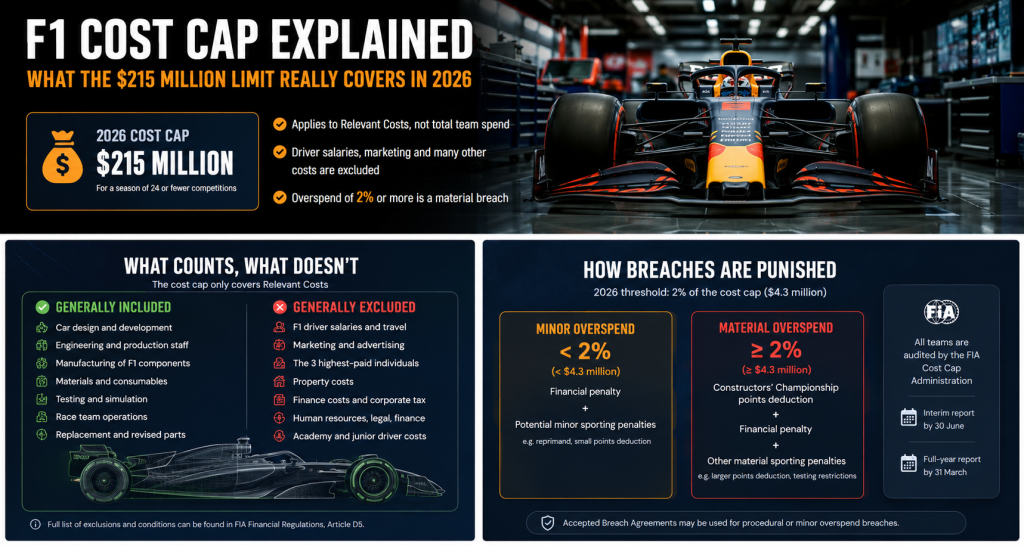 F1 Cost Cap Explained: What the $215m Limit Covers 1 Cost Caps Explained